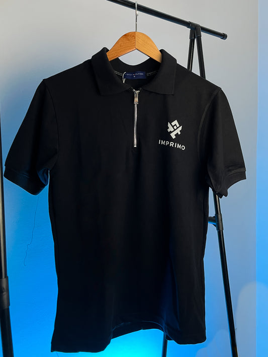 Zippered polo shirt